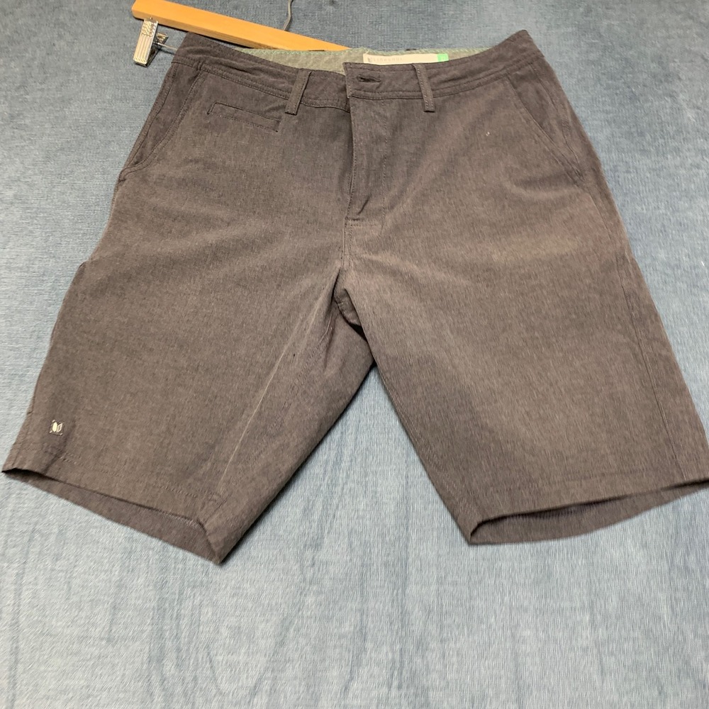 LinkSoul Boardwalker Hybrid Golf Shorts Mens 32 Gray Straight Leg Slash Pockets